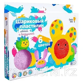 Набор для детской лепки «Шариковый пластилин 6 цветов незастывающий»