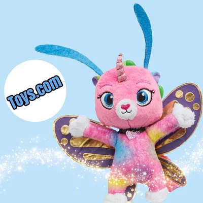 Радужно бабочковая единорожная кошка