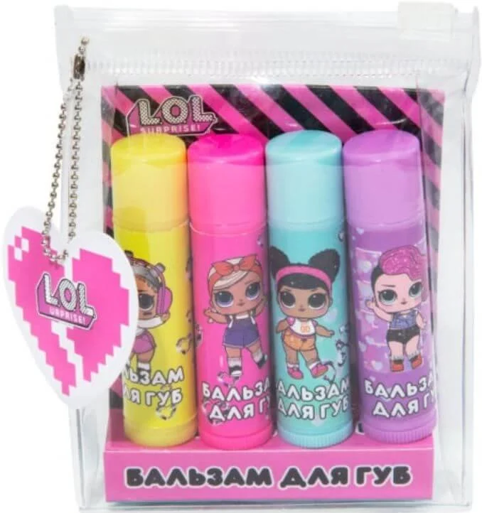 Набор бальзамов. для губ  L.O.L с витамином Е