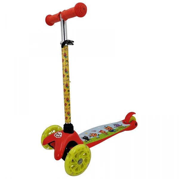 Самокат 3-х колесный Три кота