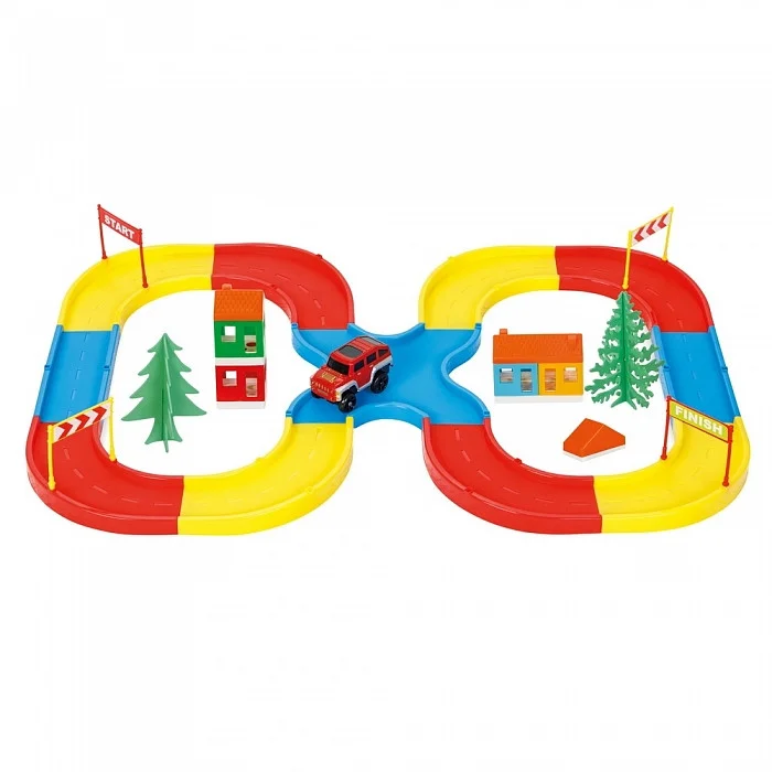 PILSAN Игровой набор Автотрек Crossroads Road (32 эл.) (6 шт.в кор)