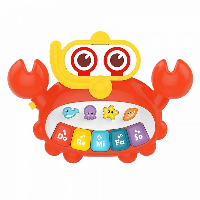 HAUNGER Игрушка развивающая - Пианино Краб,18*3,6*13 см (свет,звук) (в кор.48 шт.)