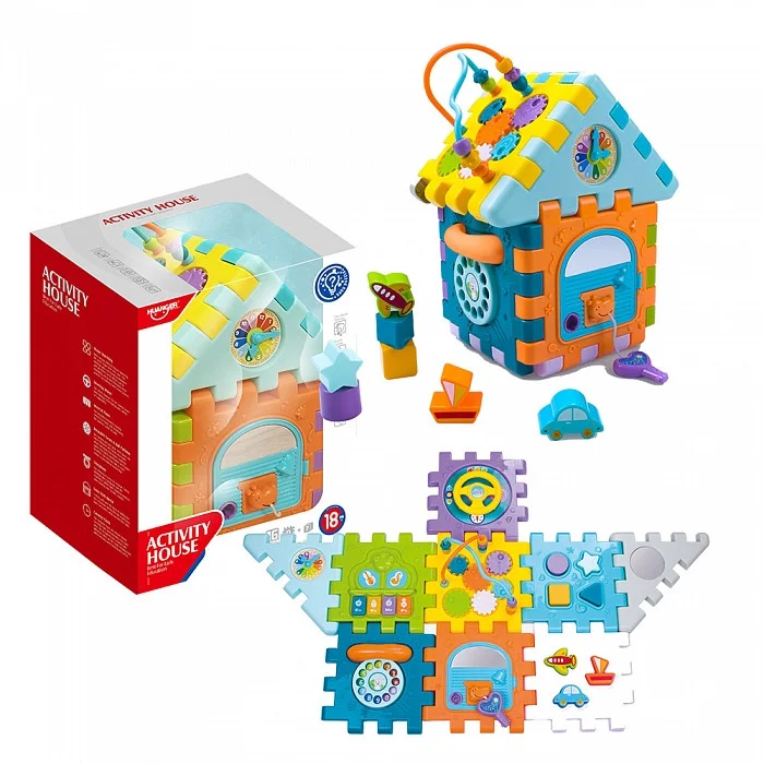 HAUNGER Игрушка развивающая КУБ-СОРТЕР ДОМИК (свет, звук) 17*17*28,6 см (в кор.6 шт.)