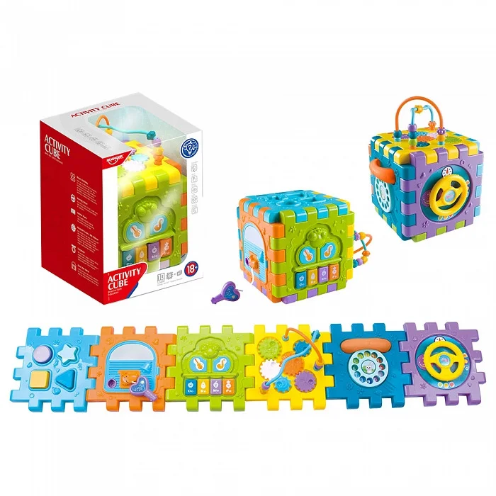 HAUNGER Игрушка развивающая КУБ-СОРТЕР РАЗВИВАШКА (свет,звук) 17*17*25 см (в кор.12 шт.)
