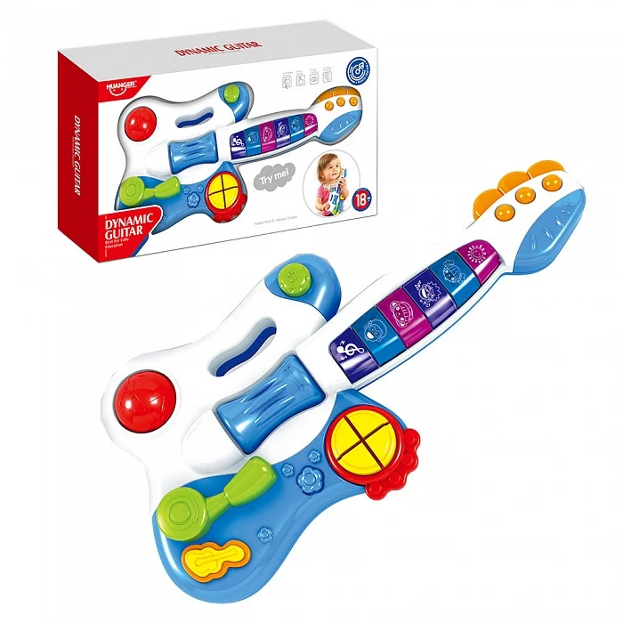 HAUNGER Игрушка развивающая музыкальная Гитара 42*6*20 см (свет,звук) (в кор.36 шт.)