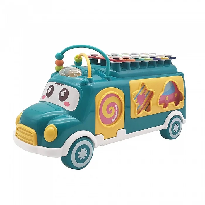 HAUNGER Игрушка развивающая Сортер Автобус-ксилофон 25*9*13 см (цвета в ассорт.)(в кор.48 шт.)