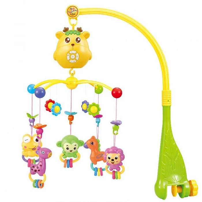 PITUSO Музыкальный мобиль Зоопарк (батар.2*АА), свет,звук, цвета в асс (.в кор.12 шт.)