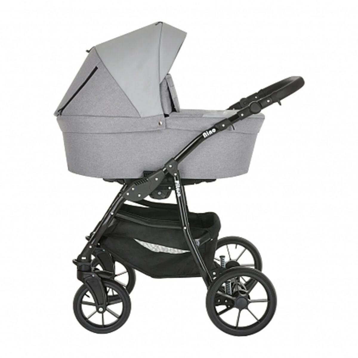 Коляска 2 в1 Pituso Nino  короб+прогулка Silver Mountain+Кожа Grey