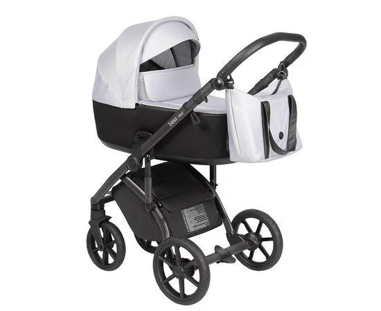 Коляска 2 в1 RoanBass Next короб + прогулка Chrome Shade/Black/руч.Черный(2 места)