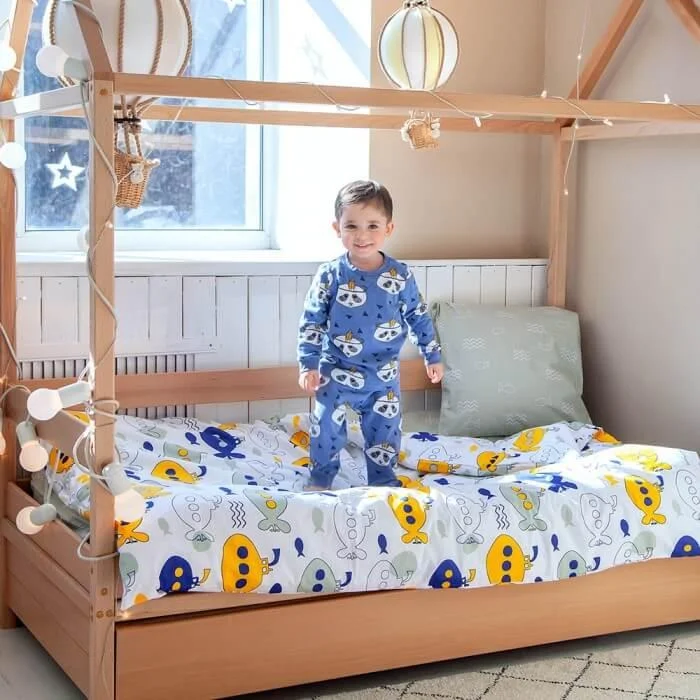 PITUSO Постельное белье 4 пр. 160*80 Подводные лодки