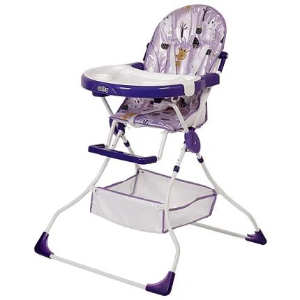 Стульчик для кормления Selby 252 Милые оленята сиреневый Складной