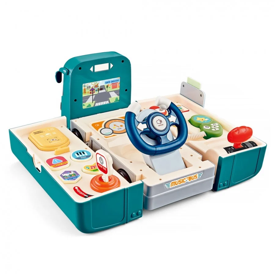 Игровой набор Pituso Автомобилист-Школьный музыкальный автобус Blue/Голубой