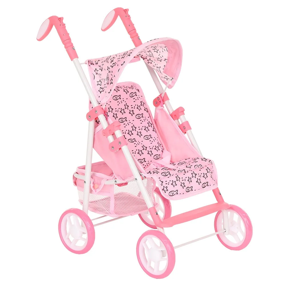 Кукольная коляска Pituso Звезды Rose/Розовый