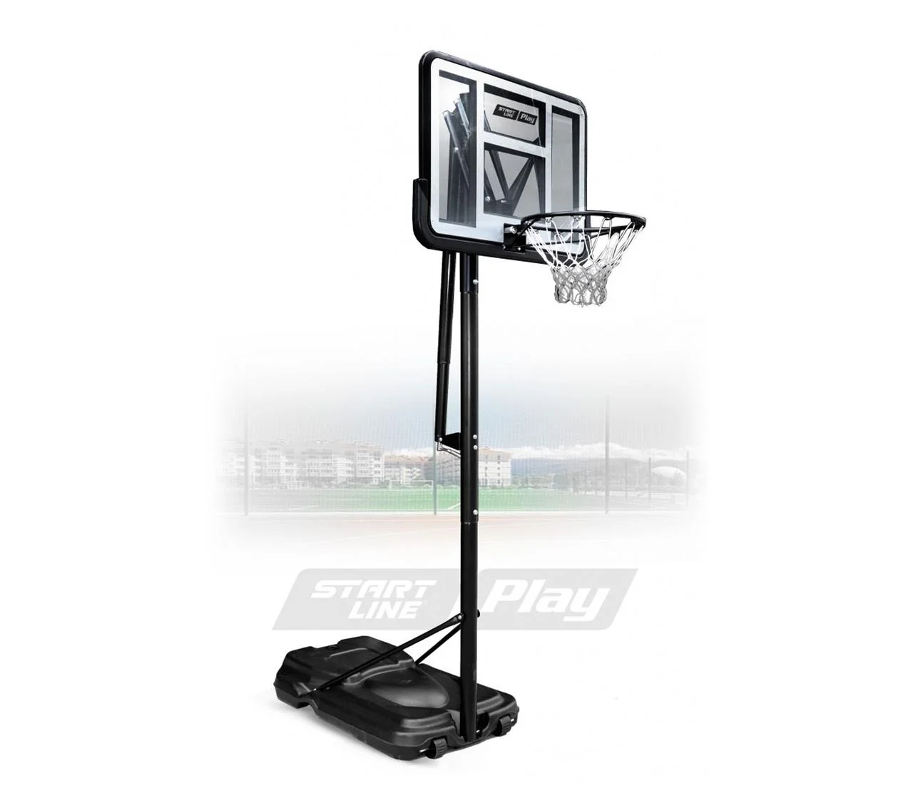Баскетбольная стойка StartLine Play SLP Professional-021 228-305см, щит 4х85х111см