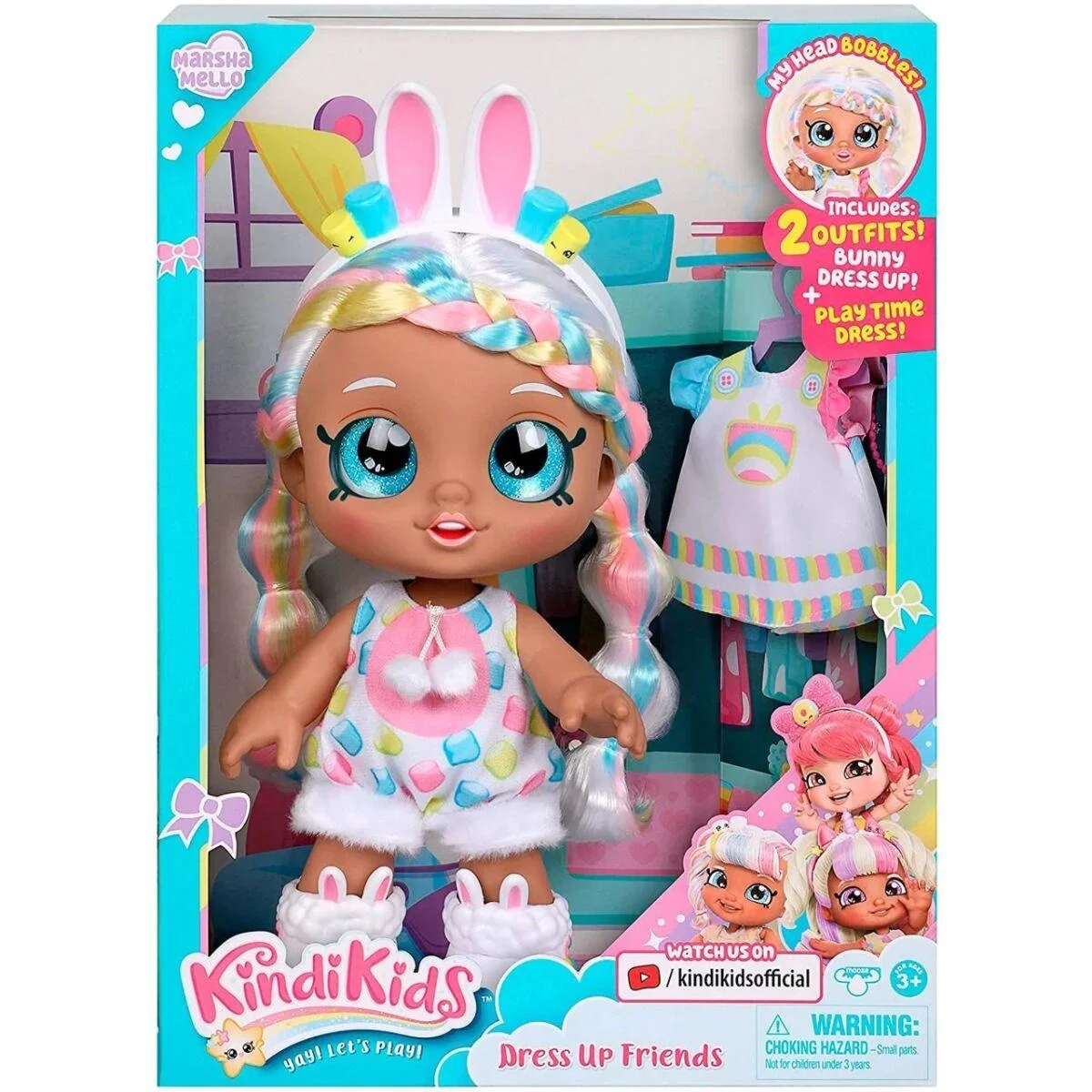 Игрушка Кинди Кидс 38834 Кукла Марша Меллоу Зайчик с акс.