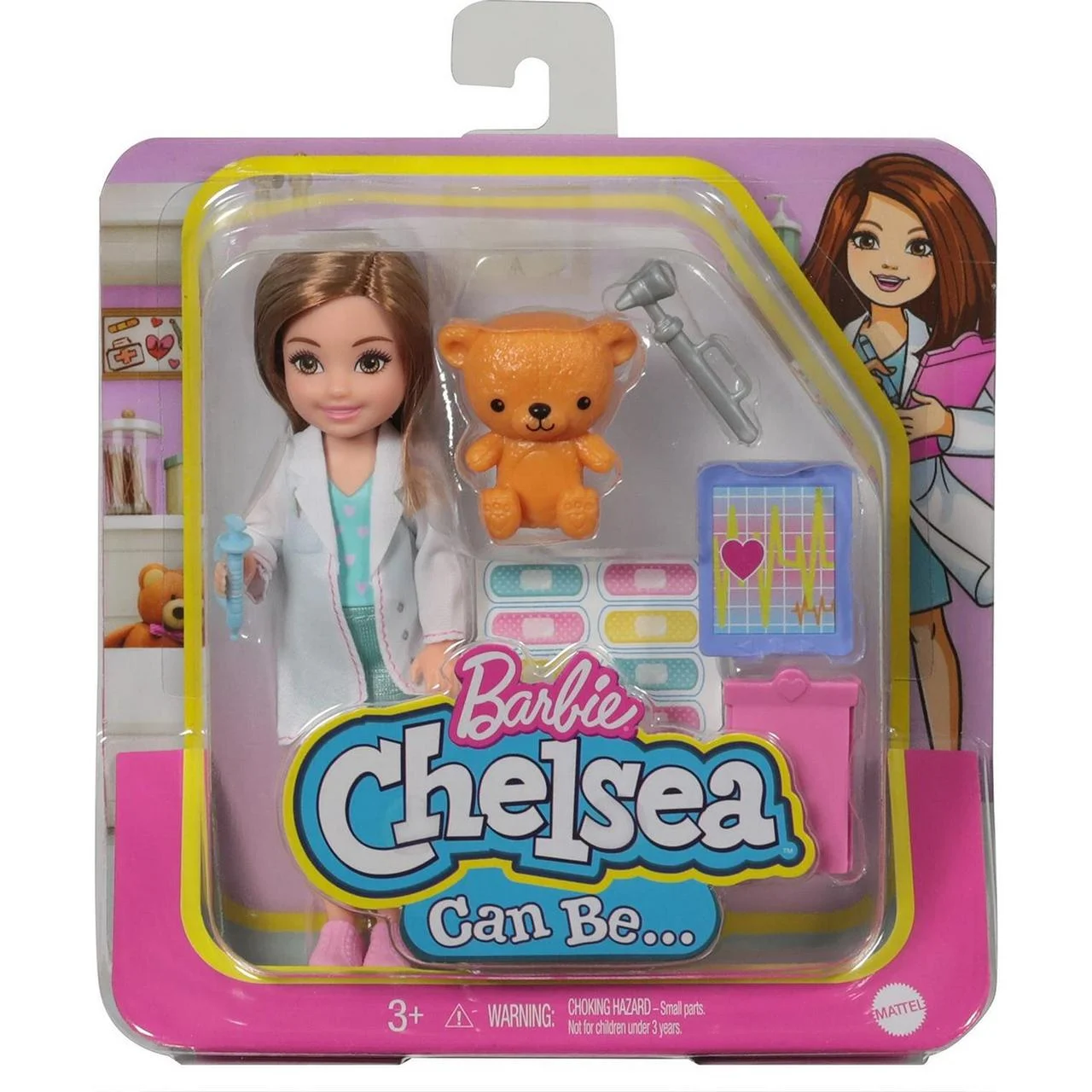 Набор Barbie Карьера Челси Доктор кукла+аксессуары