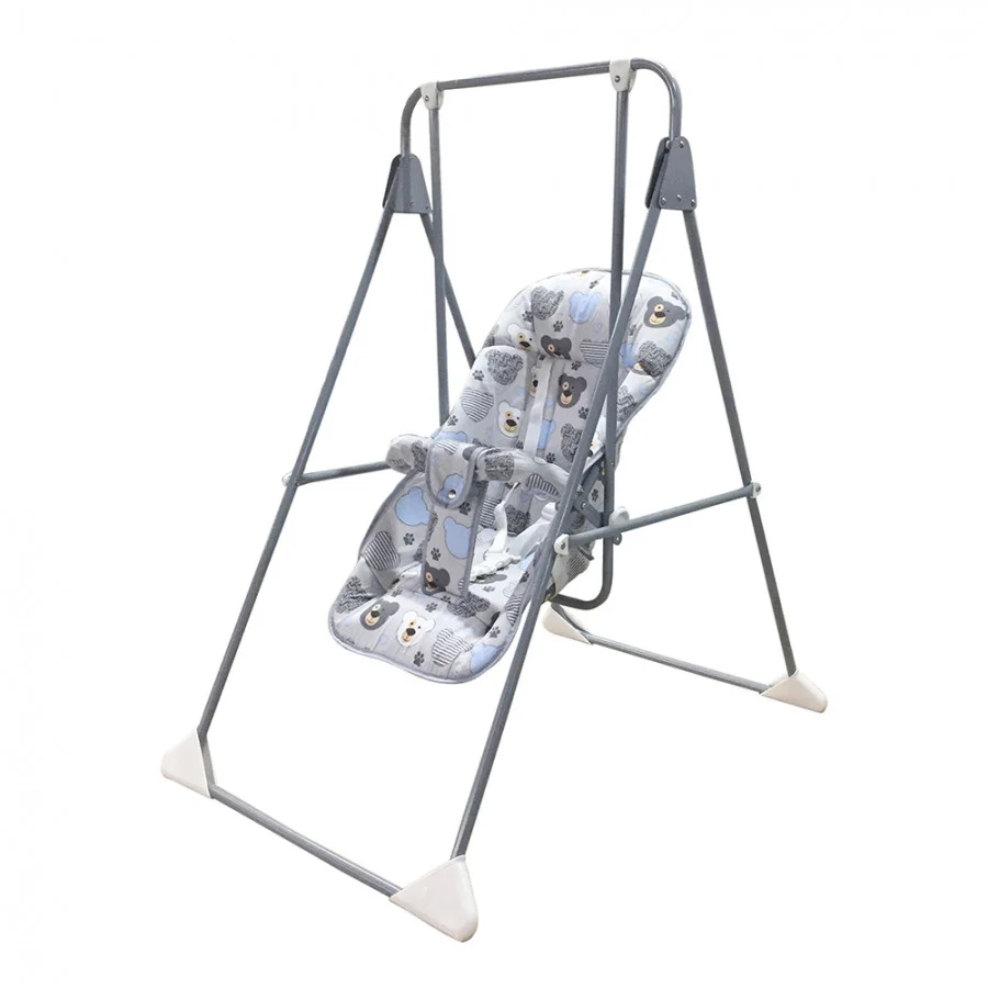 Качели напольные Globex Ветерок-Люкс Серый Мишки