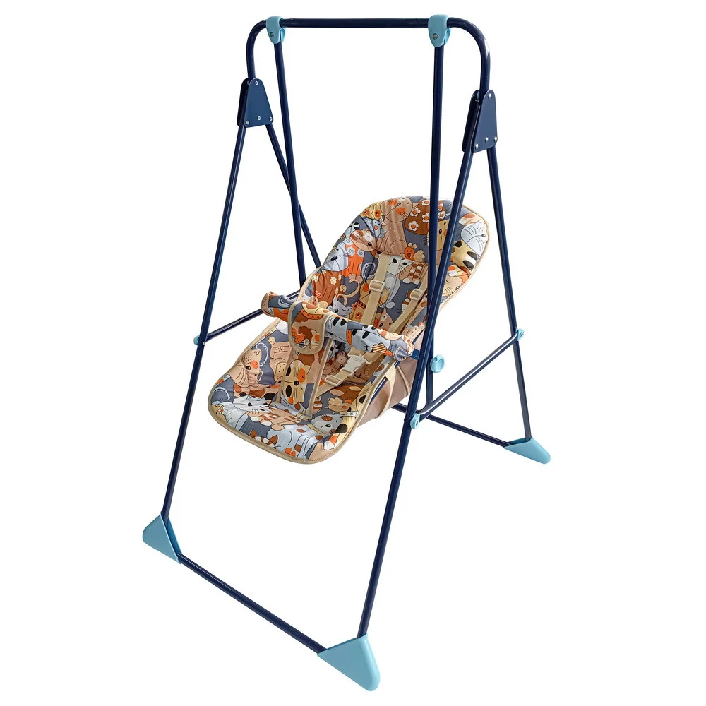 Качели напольные Globex Ветерок-Люкс Синий Котята