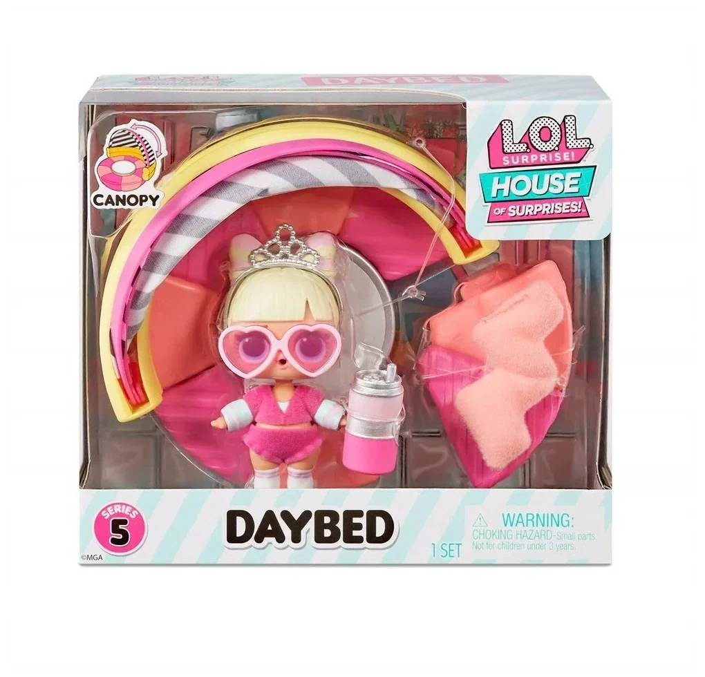ЛОЛ Игровой набор "Кукла с мебелью - Шезлонг" LOL Surprise House of Surprises Daybed 580225