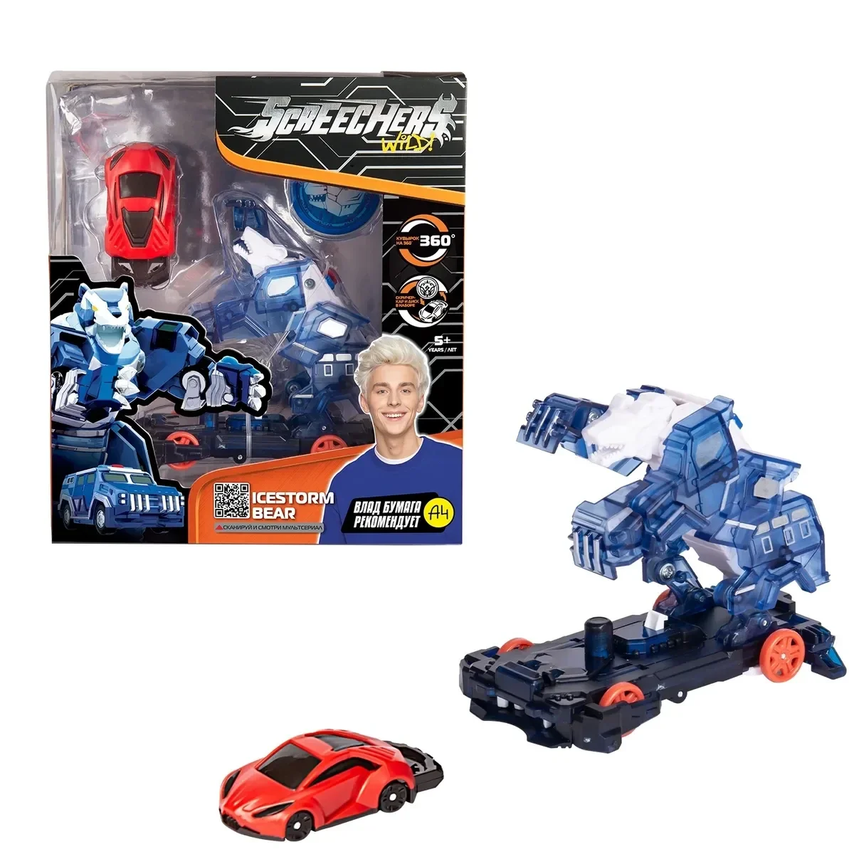 Дикие Скричеры игровой набор Айс Беар L2. Screechers Wild
