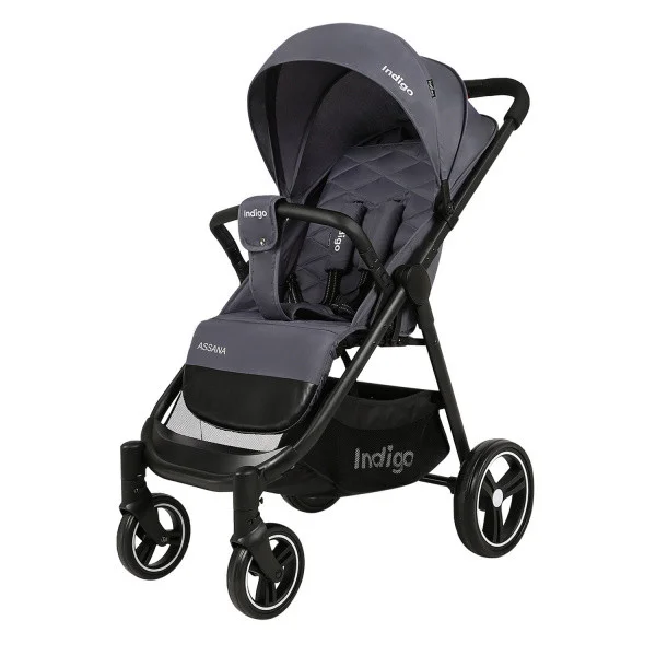 Коляска прогулочная Indigo ASSANA, темно-серый