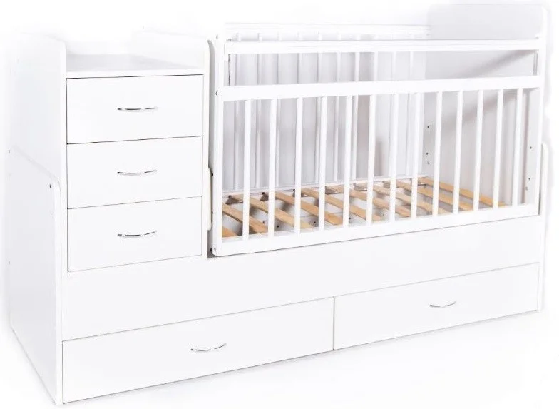 Кровать-трансформер Bambini, белый (ЛДСП)