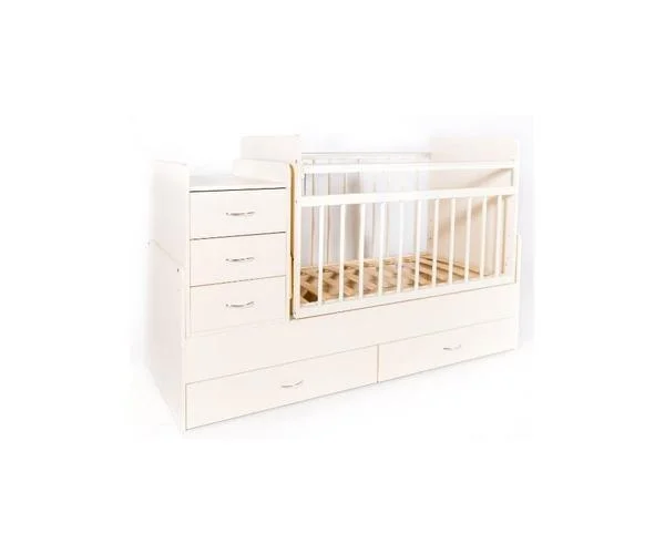 Кровать-трансформер Bambini, слоновая кость (ЛДСП)