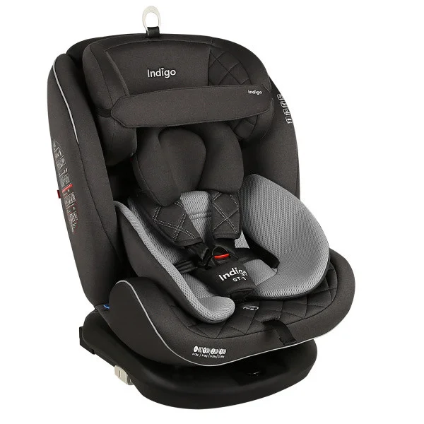 Автокресло Indigo AERO ISOFIX, ST-3, группа 0+1+2+3 (0-36 кг), Серый