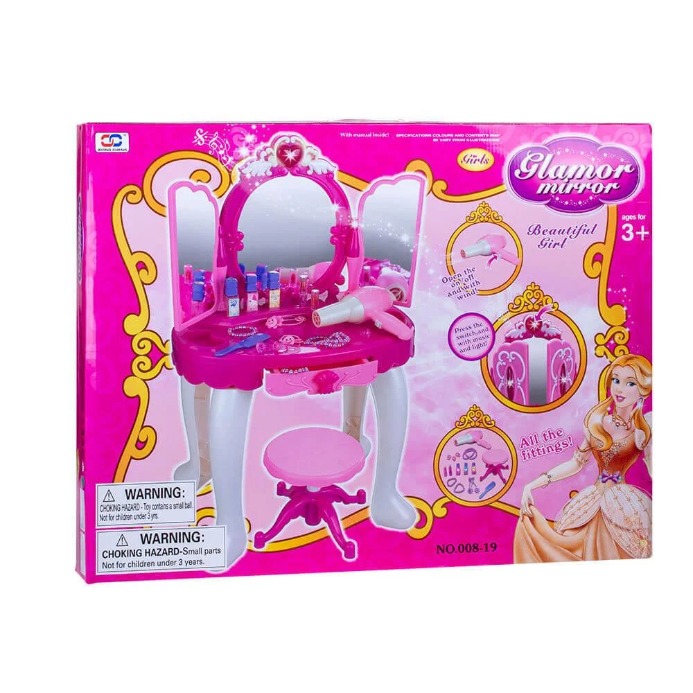 Pituso Игровой набор ТРЮМО ПРИНЦЕССЫ с пуфиком