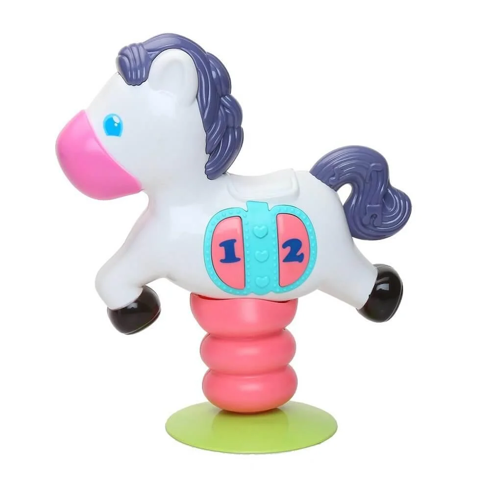 PITUSO Развивающая игрушка ЛОШАДКА на присоске свет звук 15*7,8*18 см в кор.48 шт
