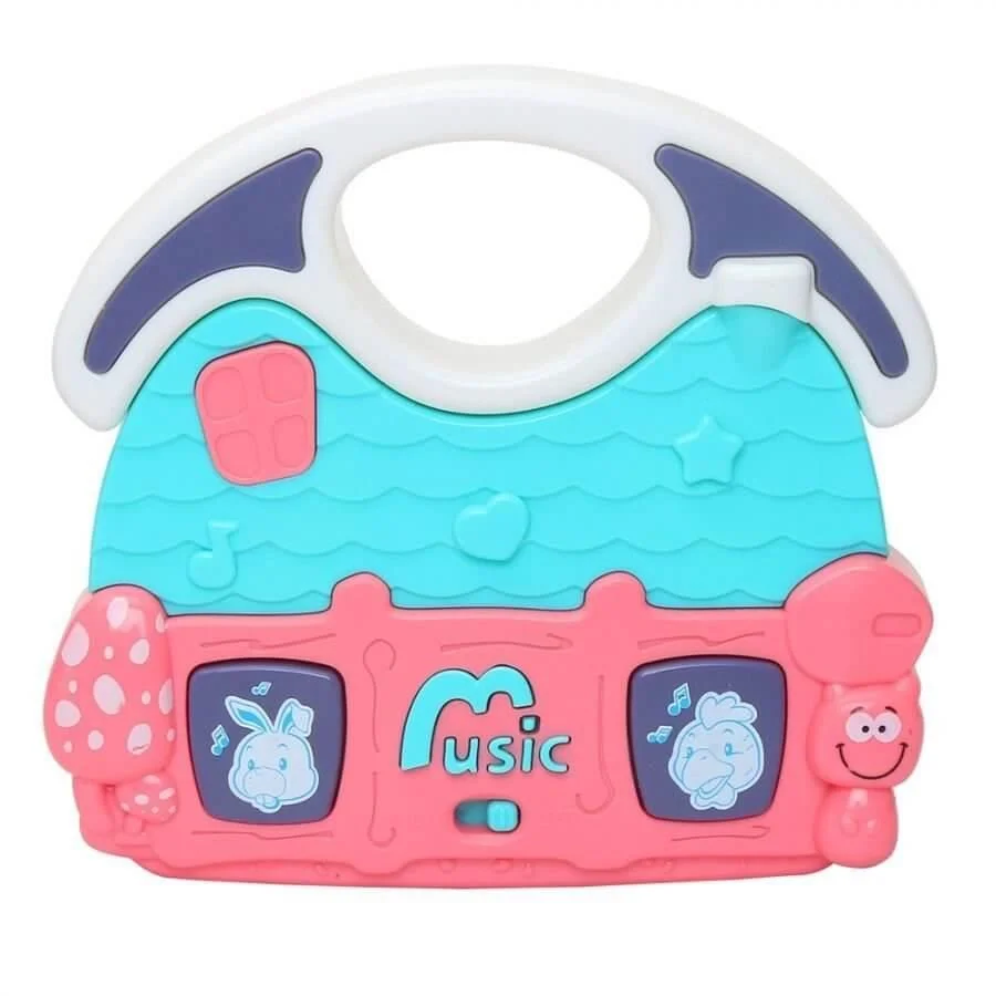 PITUSO Развивающая игрушка МУЗЫКАЛЬНЫЙ ДОМ голубой свет звук 12,5*11,5*3,5 см в кор 96 шт