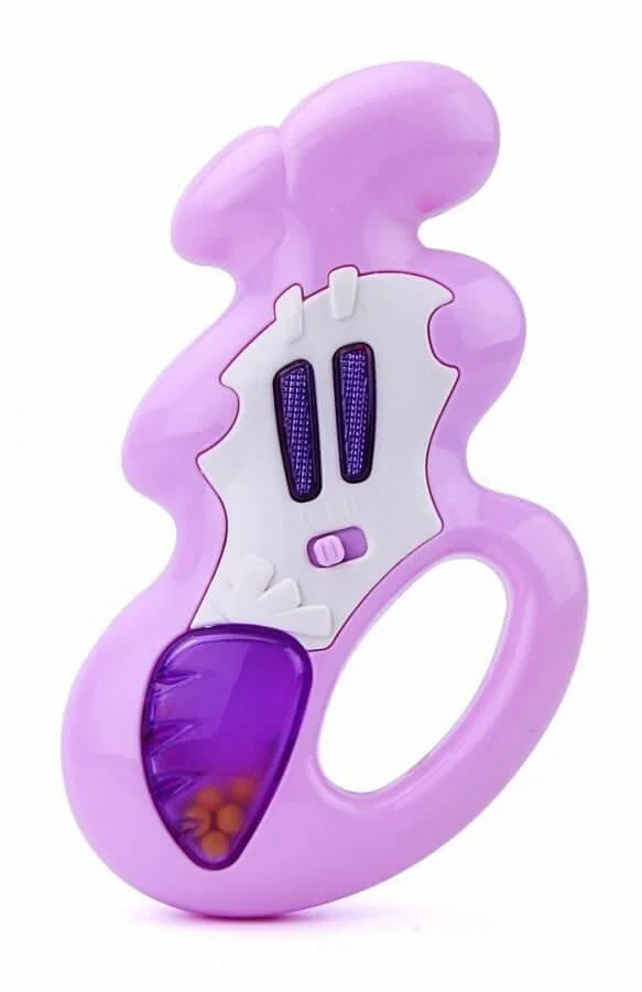 PITUSO Развивающая игрушка-погремушка КРОЛИК сиреневый свет звук 13*9 см в кор 144 шт