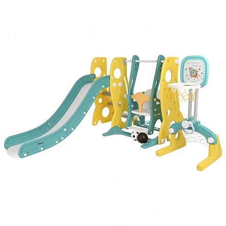 PITUSO Горка-Комплекс Шаттл горка,качели,баскет.кольцо,футб.ворота Yellow/Желтый