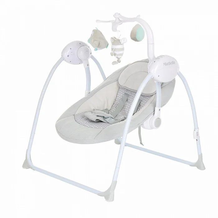 PITUSO электрокачели Marbella Grey/Серый Точки пульт, MP3,моск.сеть,адаптер,71*66*77см,3 шт.в кор.