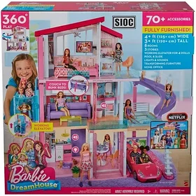 Barbie Дом мечты 3 этажный с лифтом и мебелью GNH53