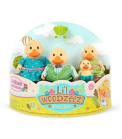 Игрушка Лил Вудзиз пупс LIL WOODZEEZ Семья уток Квиккряк, 4 персонажа с книгой рассказов