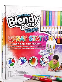 Набор фломастеров-хамелеонов «Blendy pens» (24 шт.) c аэрографом